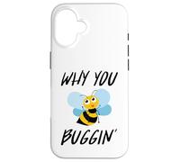 Why You Buggin' - Funny Busy Bee, Save The Bees, Medio Ambiente Carcasa para iPhone 16