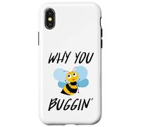 Why You Buggin' - Funny Busy Bee, Save The Bees, Medio Ambiente Carcasa para iPhone X/XS