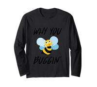 Why You Buggin' - Funny Busy Bee, Save The Bees, Medio Ambiente Manga Larga