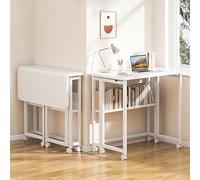 WHYATT Escritorio Regulable en Altura, Mesa Plegable, Escritorio Portátil con Ruedas, Escritorio Pequeño con Ruedas de Pie (Size : 39.3in/100cm)