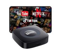 WhyBox Adaptador inalámbrico Carplay con Netflix/YouTube Ai Box para iPhone y Android, compatible con tarjeta TF, Plug & Play, caja de entretenimiento de video compatible con coches CarPlay con cable