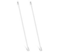 Whychstore Barra de tracción de cortina, paquete de 2 varillas de acrílico transparente de 17 pulgadas con gancho y agarre para reemplazo de persianas de ventana, transparente