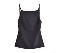 Whychstore Blusa de tirantes para mujer, espalda descubierta, cuello cuadrado, sin mangas, tirantes ajustables, camisa informal de verano, tallas XS-L
