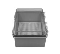 Whychstore Caja de conexiones de ABS transparente con cubierta transparente, IP66 impermeable para exteriores, 220 x 170 x 110 mm, diseño de hebilla con bisagras para cableado residencial y comercial