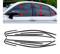 Whychstore Calcomanías cromadas para molduras de ventana, película de vinilo negro brillante para Toyota Camry 2018-2023, cubiertas de moldura laterales fáciles de instalar