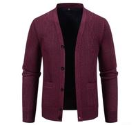 Whychstore Cárdigan largo de punto de poliéster con frente abierto para hombre, ajuste regular, holgado, casual, para vacaciones, uso diario, L-XXXL