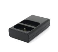 Whychstore Cargador de batería recargable para timbre, adaptador de carga rápida de doble puerto USB compatible con Ring Video Doorbell 2, diseño portátil negro, 89 x 55 x 21 mm