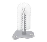 Whychstore Cepillo de limpieza con ventosa fuerte, limpiador de tazas de vidrio para cocina, bar, fregadero, soporte de pared, herramienta de ahorro de espacio para tazas y cristales