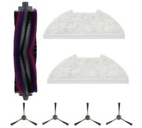 Whychstore Cepillo de rodillo principal, cepillos laterales y paños de microfibra para robot aspirador Eureka E20 Plus, 1 juego (1+4+2)