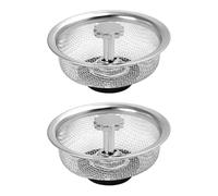 Whychstore Colador de fregadero de acero inoxidable inoxidable, filtro de drenaje de malla fina de 3.3 pulgadas para cocina y baño, apto para lavavajillas, diseño extraíble