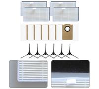 Whychstore CONGA 7690 M20 Kit de repuesto para aspiradora: filtro, bolsa y cepillo lateral, para Cecotec Conga 7690/M20, kit de 12 piezas de nailon no tejido