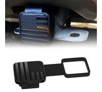 Whychstore Cubierta de enganche de remolque para receptores de 2 pulgadas, tapa antipolvo de goma con diseño de bandera estadounidense, compatible con Toyota Tacoma Ford F150 Jeep Gladiator
