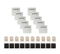 Whychstore Juego de 10 ganchos de pared invisibles para espejos y marcos de fotos de hasta 4 kg, 10 unidades de 40 x 40 mm