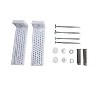 Whychstore Juego de pernos de anclaje para bidé de inodoro, kit de fijación de suelo en ángulo de acero inoxidable con tapas de tornillo para lavabos estándar, color blanco, 2 piezas en forma de L