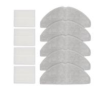 Whychstore Kit de almohadillas de repuesto para filtro y trapeador para Conga 7490 X-Treme y Genesis, accesorios de limpieza de alta eficiencia para robot aspirador, 2 filtros con 2 almohadillas de