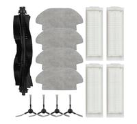 Whychstore Kit de piezas de repuesto para Everybot 3i, Karcher RCV 3, Haier Probot DTX, incluye cepillo principal, cepillos laterales, filtros, paños de fregona