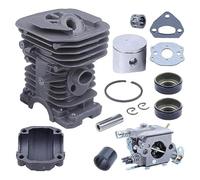 Whychstore Kit de pistón cilíndrico de 38 mm para modelos de motosierra 136 137 141 142, construcción de acero, con sello de aceite de admisión