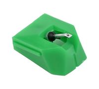 Whychstore Lápiz capacitivo de repuesto para Audio-Technica serie VM95, aguja elíptica con voladizo de aluminio para tocadiscos AT-LP120X, negro y verde, 1 paquete