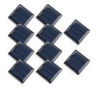 Whychstore MIni - Panel solar de silicona policristalina de 1,5 V, 60 mA, para proyectos eléctricos de bricolaje, resistente a la intemperie, revestimiento epoxi, 30 mm x 30 mm, paquete de 10