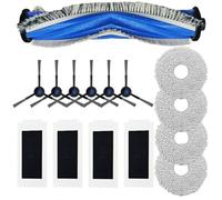 Whychstore Piezas de repuesto para Ecovacs T30S/T30S Pro/Yeedi M12 PRO+, kit de paño de trapeador con filtro de cepillo lateral principal, juego de accesorios de 15 piezas