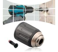 Whychstore Portabrocas sin llave de 1/2 pulgada, construcción de metal y plástico, compatible con Makita DHP484 DDF484 DDF446 DDF482, repuesto para 766008-1 763193-1