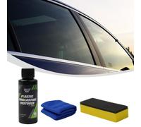 Whychstore Restaurador y reparación de plástico para coche, revestimiento de cerámica de 50 ml para molduras interiores y exteriores, compatible con piezas de goma y plástico