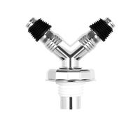 Whychstore Tapón para desagüe de lavadora, cierre automático, tapón de olor para conexión de lavavajillas, adaptador cromado ABS plateado