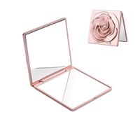 WHYCNJL 1 Pieza Espejo Compacto con Aumento, 7,5 × 7,5 cm, 3X / 1X, Espejo Plegable Portátil de Doble Cara de Viaje, de Maquillaje Espejo de Bolsillo, para Mujeres