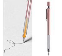 WHYCNJL 1 Pieza Portaminas de,Portaminas de Bajo Centro de Gravedad,Cuerpo de Plástico y Empuñadura de Metal Ergonómicos,Perfecto para Dibujar o Escribir,0.5mm,Oro Rosa