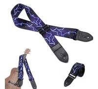 WHYCNJL 1 Sangle Guitare Sangle de Guitare Ajustable Bandoulière de Guitare Folk,Extrémités en Cuir de la Sangle de Guitare Sangle de Guitare Electrique