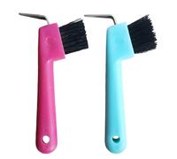 WHYCNJL 2 Piezas Cuidado de los Cascos del Caballo Raspadores de Pezuñas con Cepillo 2 en 1, Accesorios para el Cuidado de Caballos, Adecuados para Limpiar Pezuñas y Cuidar Pezuñas Suministros