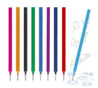 WHYCNJL 9 Piezas Minas de Repuestode 0,7 mm, Compatibles con Legami, 13 cm de Altura, Tinta Sensible a la Temperatura, Recambio de Bolígrafo de gel Borrable, 9 Colores