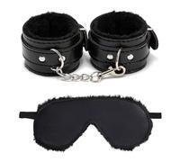 WHYCNJL SM Bondage Kit, Esposas Sexy + Máscara de Ojos de Cuero Esclavitud de Juego de Rol Juguetes Sexuales Eróticos para Parejas Adultos