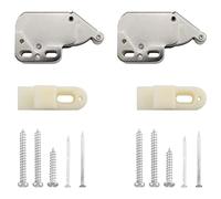 WHYHKJ 2 juegos de mini punta con resorte de cierre de liberación, Cerradura Armario, Cierre de empuje para abrir el cierre táctil de resorte de bloqueo automático con hebilla de bisagra para muebles