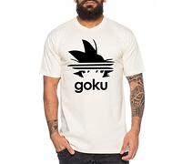 WhyKiki Adi Goku Camiseta de Hombre Dragon Master Son Ball Vegeta Turtle Roshi Db, Farbe2:Natural;Größe2:L