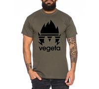WhyKiki Adi Vegeta Camiseta de Hombre One Goku Dragon Master Son Ball Vegeta Turtle Roshi Piece Golds Db, Farbe2:Khaki;Größe2:XXL