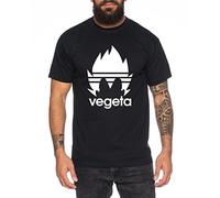 WhyKiki Adi Vegeta Camiseta de Hombre One Goku Dragon Master Son Ball Vegeta Turtle Roshi Piece Golds Db, Farbe2:Negro;Größe2:3XL