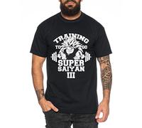 WhyKiki III Super Saiyan III Son One Goku Dragon Master Son Ball Gym Vegeta Roshi Piece Golds Camiseta de Hombre, Farbe2:Negro;Größe2:XXL