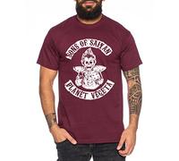 WhyKiki Planet Vegeta Camiseta de Hombre One Goku Dragon Master Son Ball Vegeta Turtle Roshi Piece Golds Db, Farbe2:Weinrot;Größe2:M