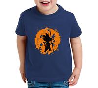 WhyKiki Son bruch Camiseta para Niños T-Shirt Goku Dragon Master Ball Vegeta Turtle Roshi Db, Farbe2:Azul Oscuro;Kinder T-Shirt Größe:98/104