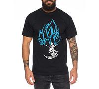 WhyKiki Super Son Goku Camiseta de Hombre Goku Dragon Master Son Ball Vegeta Turtle Roshi Db, Farbe:Schwarz/Blau;Größe:3XL