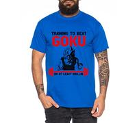 WhyKiki Train to Beat Goku Camiseta de Hombre One Goku Dragon Master Son Ball Vegeta Turtle Roshi Piece Golds Db, Farbe2:Azul;Größe2:XL