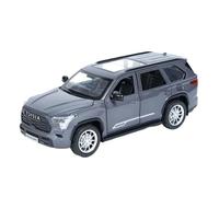 WHYMIRRJ Fundición a presión 1:24 para Toyota Sequoia SUV Scale Alloy Car Models Realistic Exquisite Pre-Built Metal Vehicle Model Collection(Silver)