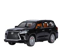 WHYMIRRJ Fundición a presión 1:32 para Lexus LX570 SUV Escala Aleación Modelos Coches Simulación Réplicas Vehículos Modelo Visualización La Colección(Black)