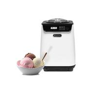 Whynter ICM-128WS - Máquina automática para hacer helados vertical de 1.28 cuartos de galón con compresor integrado, pantalla digital LCD y temporizador, sin precongelación, ICM-128WS, color blanco