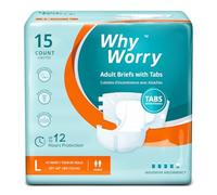 WhyWorry Pañales Adultos con Máxima Absorción, Bragas Absorbentes Desechables para Incontinencia Severa, Mujeres y Hombres, Antiolor, Unisex, Talla L, 15 Unidades