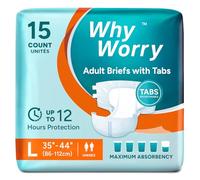 WhyWorry Pañales para Adultos con Máxima Absorción, Talla L, 15 Unidades