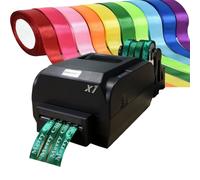WHYYDSS Impresora de Cinta de Raso de 150 mm/s, Impresora de Cinta Digital de 4 Filas, resolución de 200 PPP, Compatible con más de 50 Idiomas, para Fiestas navideñas