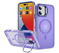 Whyzshiyi Funda para iPhone 16 Plus, compatible con MagSafe, protección completa de la cámara, magnética, parte trasera translúcida, compatible con Apple iPhone 16 Plus de 6,7 pulgadas, color lila