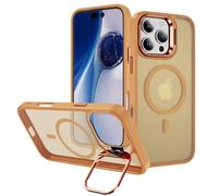 Whyzshiyi Funda para iPhone 16 Pro, compatible con MagSafe, protección completa de la cámara, magnética, parte trasera translúcida, compatible con Apple iPhone 16 Pro de 6,3 pulgadas, naranja